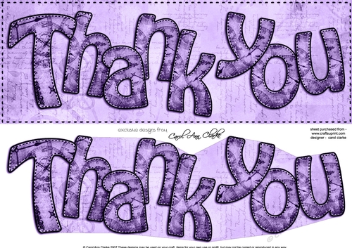 Large DL THANK YOU Clocks 3D decoupage