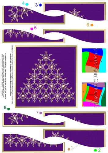 Xmas Snowflake Tree Wavy Spiral Side Stacker