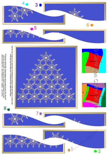 Xmas Snowflake Tree Wavy Spiral Side Stacker