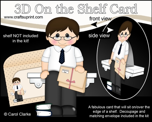 3D On the Shelf Card Kit - Business Man, Secretary, Lawyer, Solicitor -  Ashton