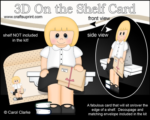 3D On the Shelf Card Kit - Business Woman, Secretary, Lawyer, Solicitor -  Sheila