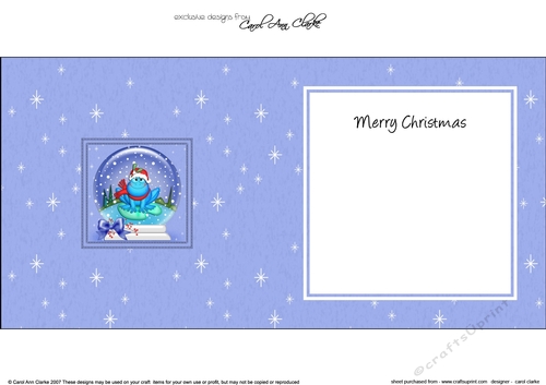 Christmas Freddy Frog wants a Festive Kiss Snowglobe square landscape insert