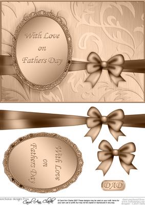 A5 Elegant Metallic Greeting Quick Card with 3D Decoupage