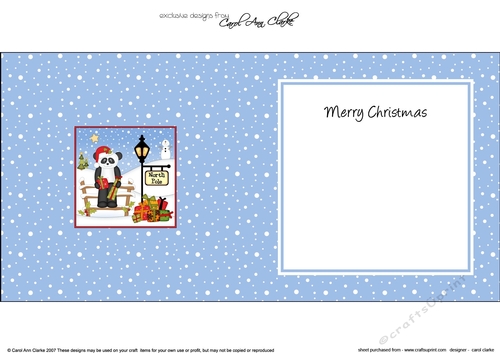 Christmas Chi Chi Panda is at the North Pole insert square landscape
