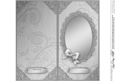 Dl Metallic Lace and Bow Card Front
