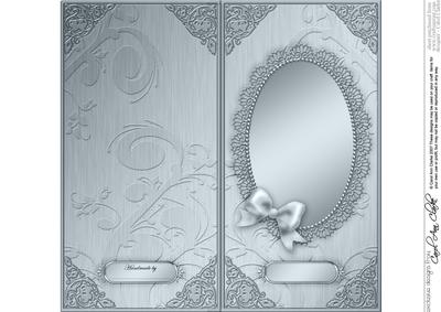 Dl Metallic Lace and Bow Card Front