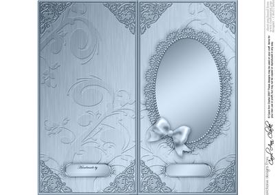 Dl Metallic Lace and Bow Card Front