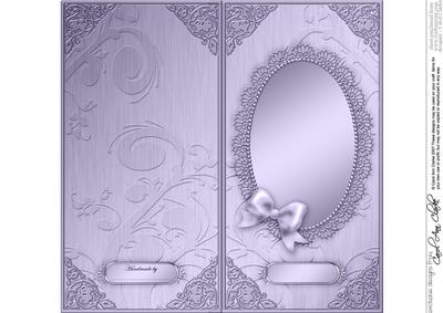 Dl Metallic Lace and Bow Card Front