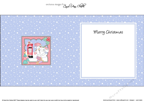 Christmas Snowball Sam Posts a Letter to Santa insert square landscape