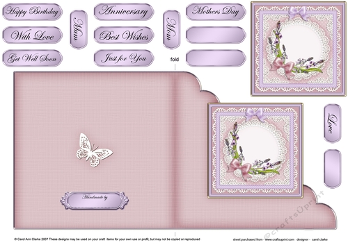 Pretty Bluebells Cut and Fold Card Corner Card