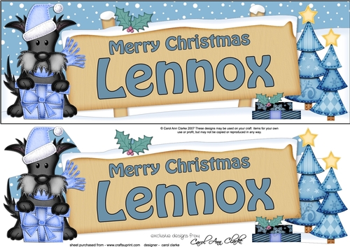 Large DL Merry Christmas LENNOX 3D decoupage 