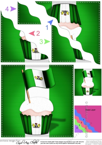 Flying the Flag Nigeria Cupcake Wavy Corner side stacker