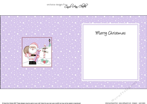 Christmas Santa is at the North Pole insert square landscape
