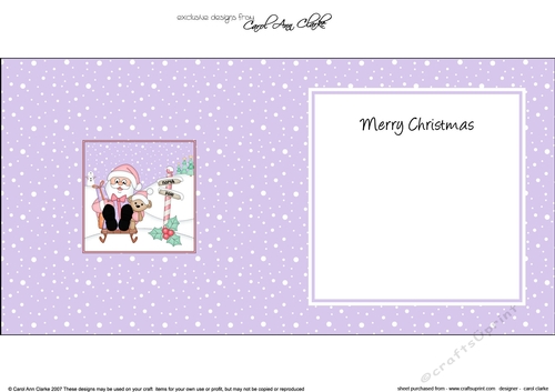 Christmas Santa is at the North Pole insert square landscape