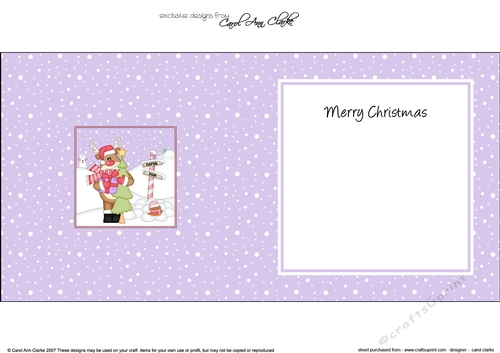 Christmas Rudolph is at the North Pole insert square landscape