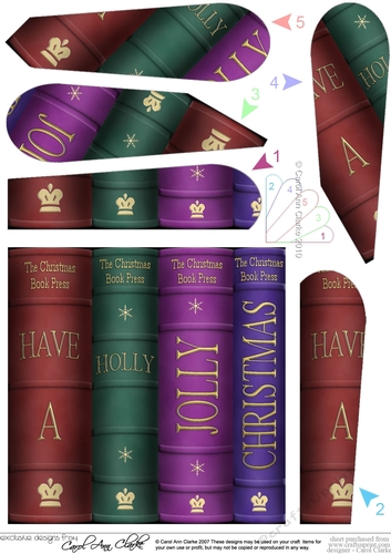 Have a Holly Jolly Christmas Books Fan Pyramage Topper