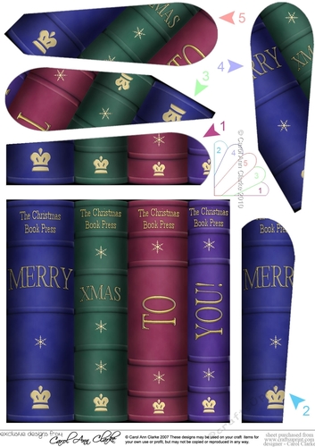 Merry Christmas to You! Books Fan Pyramage Topper