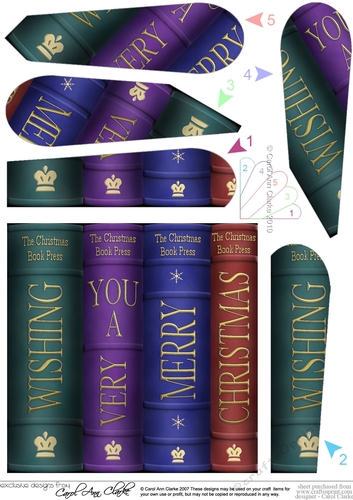 Wishing You a Very Merry Christmas Books Fan Pyramage Topper
