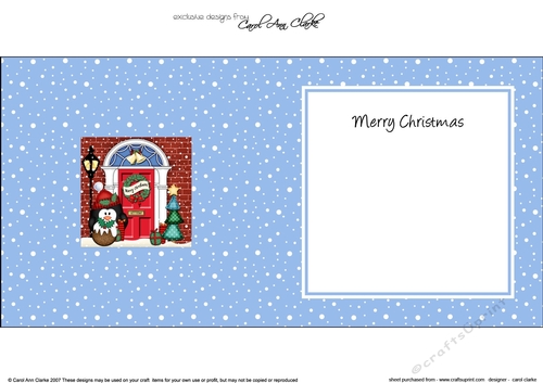 Pip Penguin is at the Christmas Door matching insert square landscape
