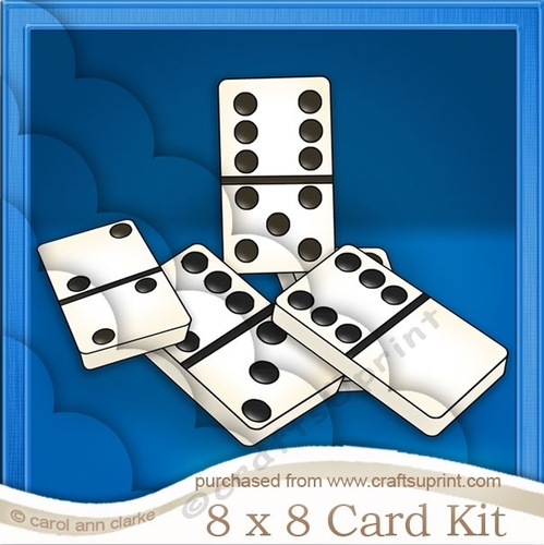8 x 8 Dominoes Kit with Scalloped Corners