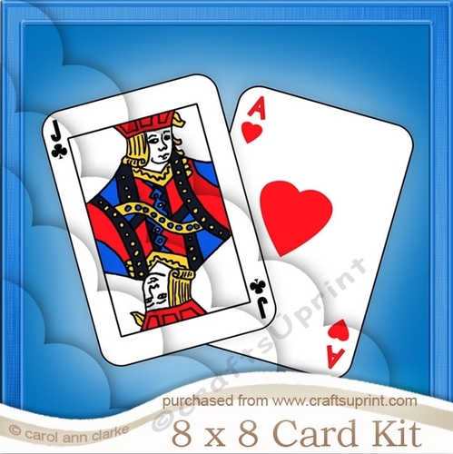 8 x 8 Playing Cards Kit with Scalloped Corners