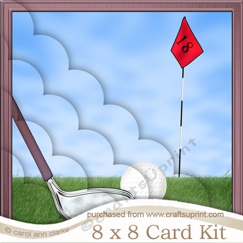 8 x 8 Golf Kit with Scalloped Corners