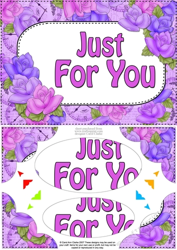 A5 JUST FOR YOU Time for Roses Scallop Corners & Pyramage