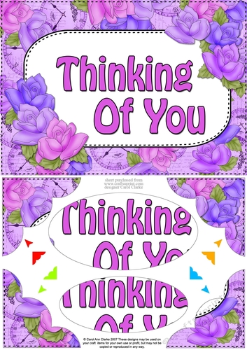 A5 THINKING OF YOU Time for Roses Scallop Corners & Pyramage