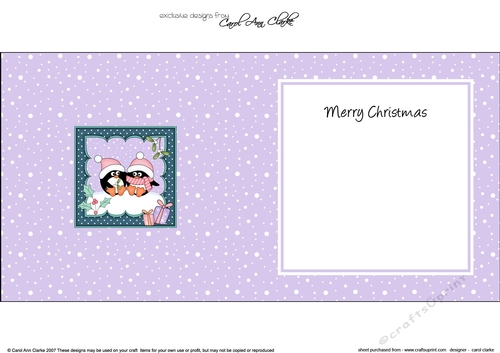 Christmas Pip Penguin is in Love insert square landscape