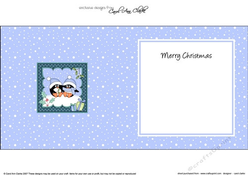 Christmas Pip Penguin is in Love insert square landscape