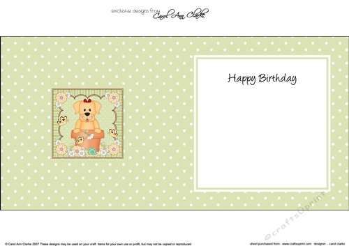 Flower Pot Friends Cute Little Golden Labrador Dog square landscape insert