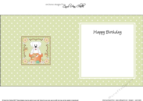 Flower Pot Friends Cute Little White Labrador Dog square landscape insert