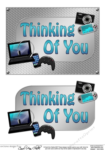 5x7 THINKING OF YOU Gadgets n Gizmos 3D Decoupage