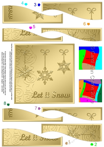 Christmas Let it Snow Snowflakes Wavy Spiral Side Stacker