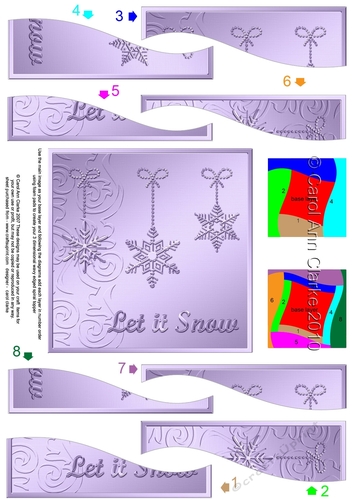 Christmas Let it Snow Snowflakes Wavy Spiral Side Stacker