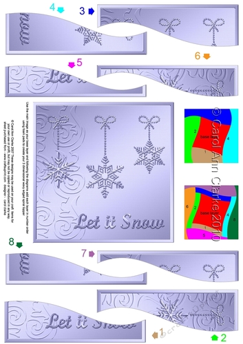 Christmas Let it Snow Snowflakes Wavy Spiral Side Stacker