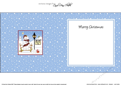 Christmas Snowman Mac is at the North Pole insert square landscape