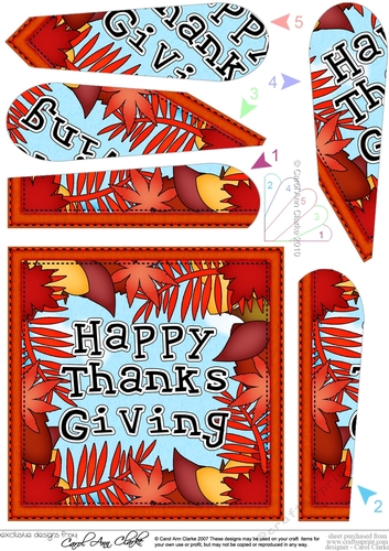 Thanksgiving Fan Pyramage Topper