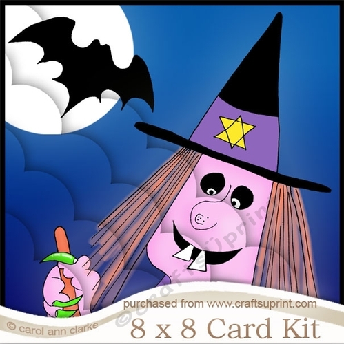 8 x 8 A Haunting we will Go Halloween Mini Kit with Scalloped Corners