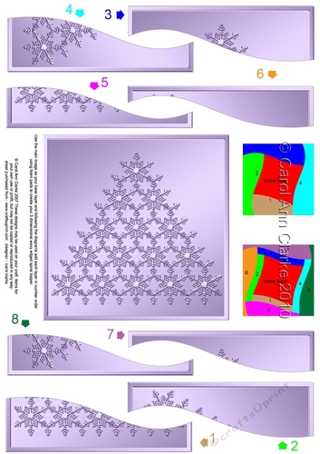 Xmas Snowflake Tree Wavy Spiral Side Stacker