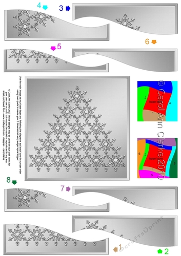 Xmas Snowflake Tree Wavy Spiral Side Stacker