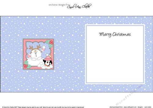 Christmas Snowball Sam is having a Snowball Fight with Pip Penguin insert square landscape