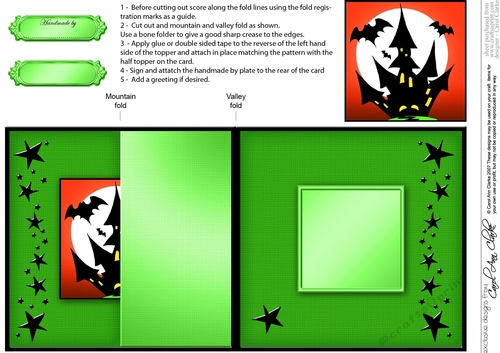 Spooky Halloween - A Haunting we will Go! No-Hole Fold Back Card