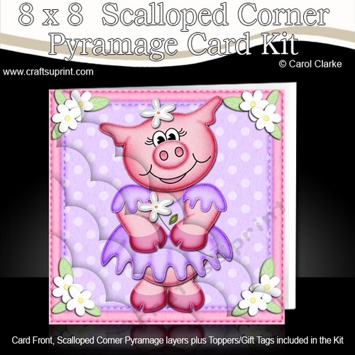8 x 8 Zoe Piggy Scalloped Corner Kit