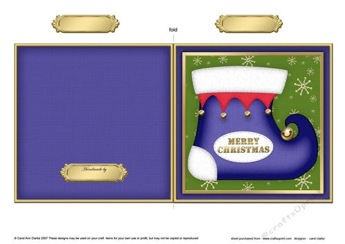 Cute Christmas Stocking Quick Cut and Fold Card  