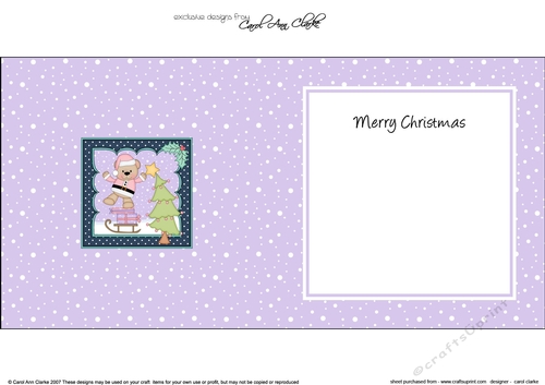 Christmas Livvy Bear is putting the Star on the Christmas Tree insert square landscape