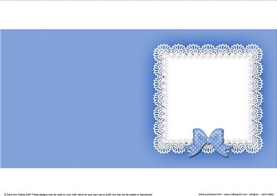 Square Pearls and Lace Card Front or Insert