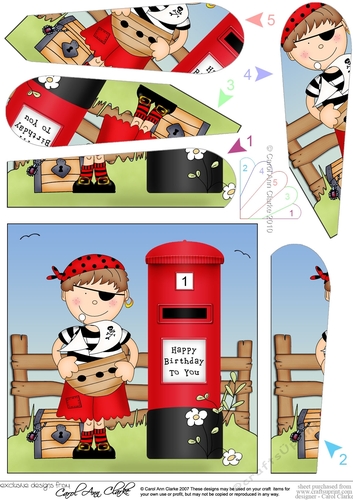 Boyz Pirate Joze & Postbox Fan Pyramage Topper