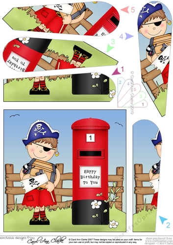 Boyz Pirate Joze & Postbox Fan Pyramage Topper