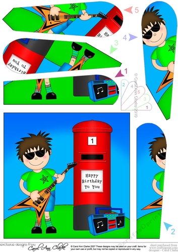 Boyz Rockstar Jaz & Postbox Fan Pyramage Topper